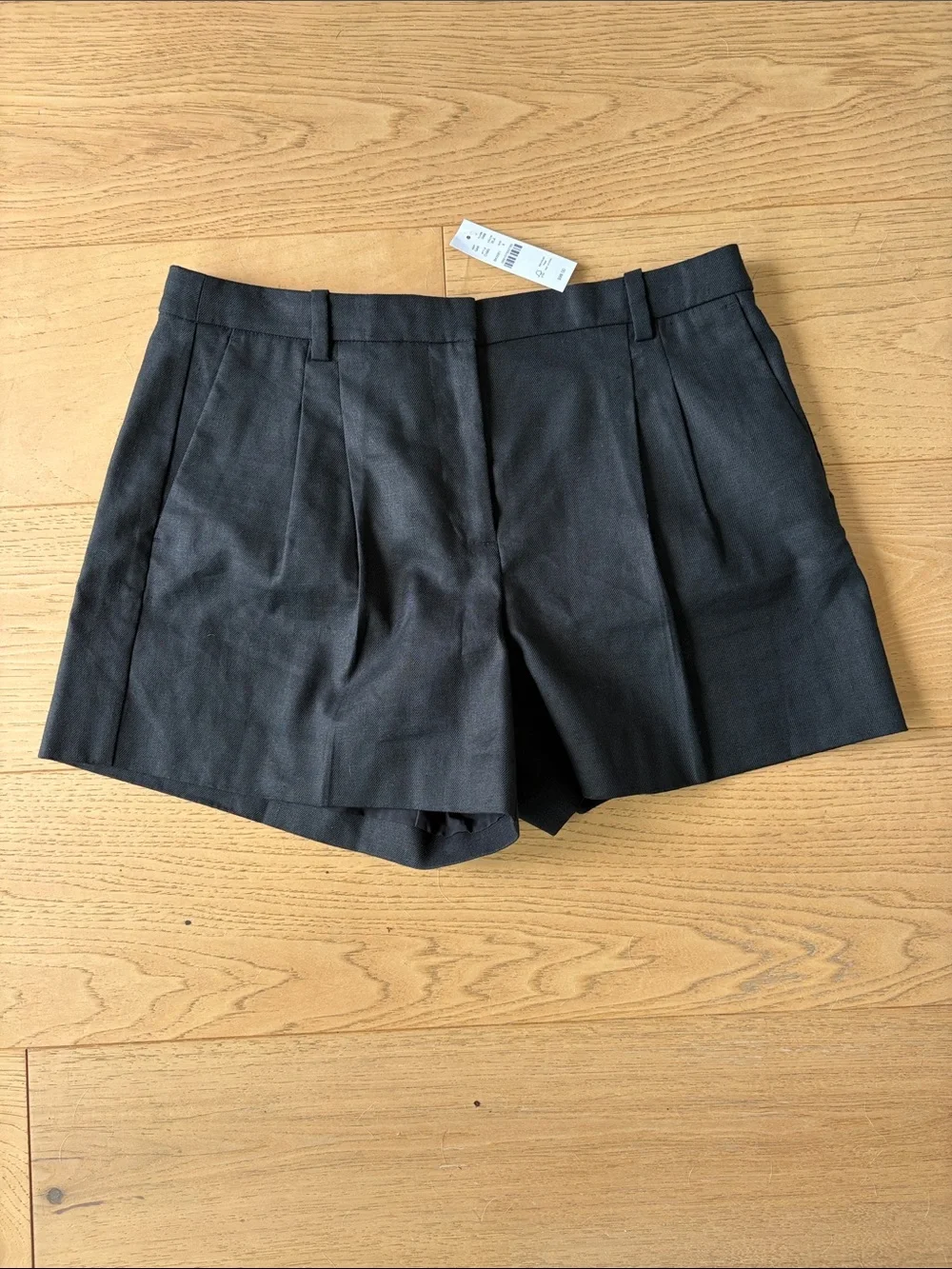 J. Crew Black Linen Tailored Shorts NWT